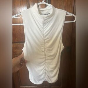 Veronica Beard flawless white size S sleeveless version of the Teresa turtleneck